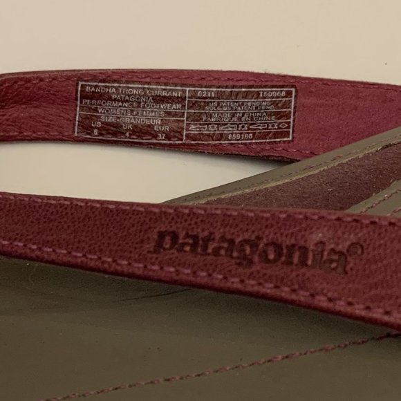 PATAGONIA Purple Gray Bandha Thong Currant Flip Flop Sandals Size 6 - Picture 5 of 6